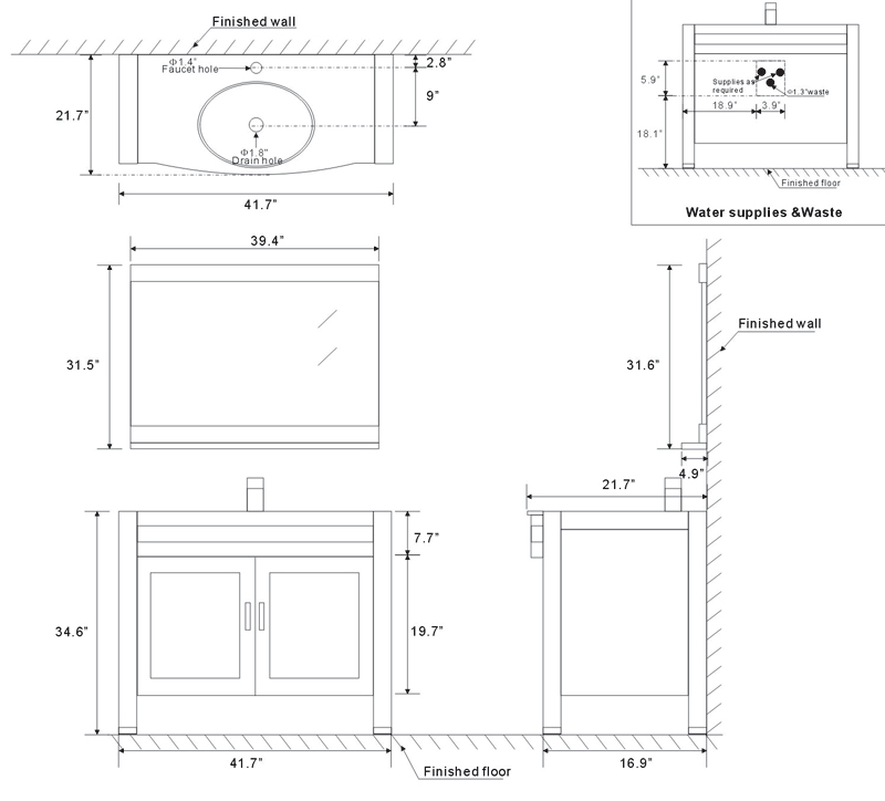 Bathroom Vanity Height Code / How High Should Receptacles Be Above A